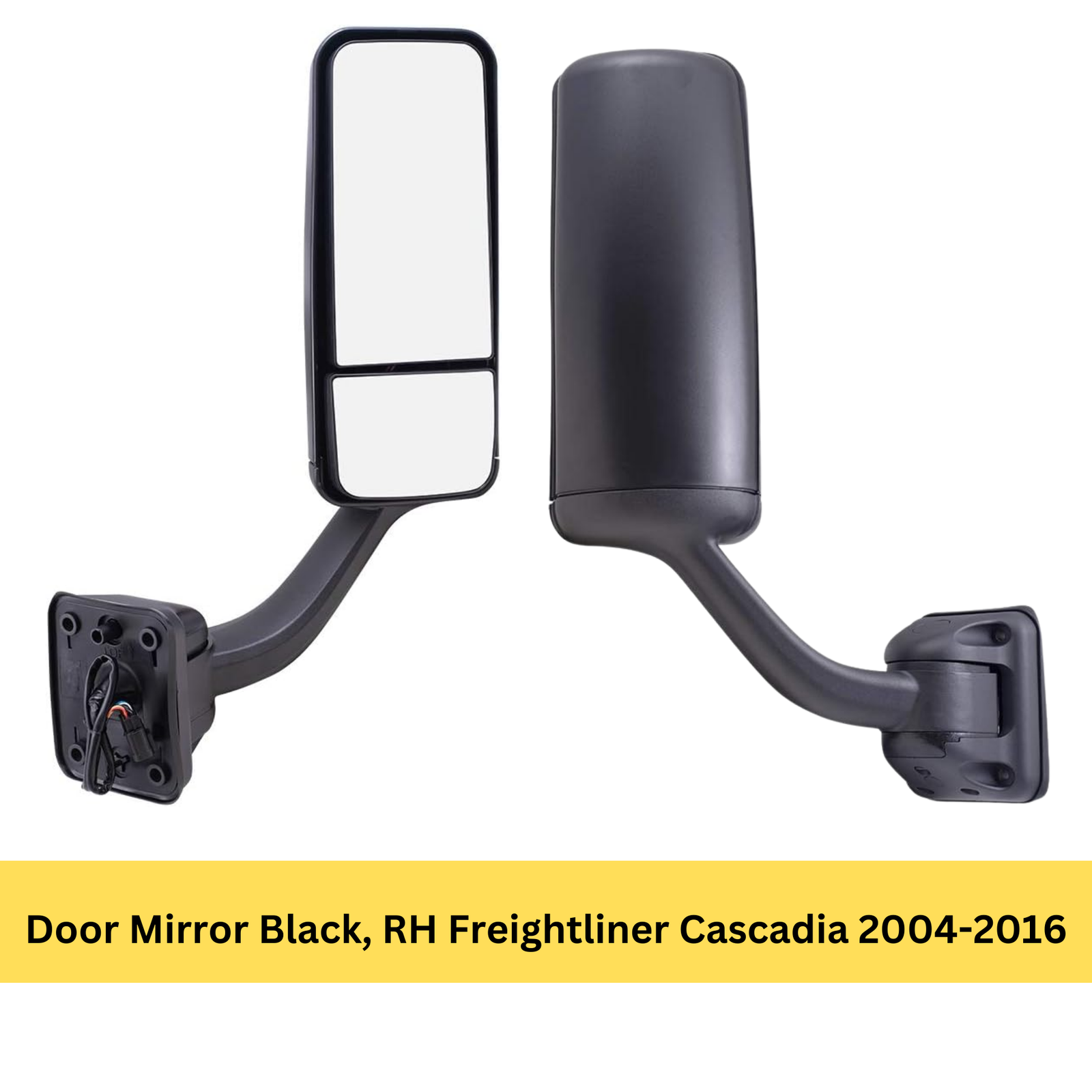Door Mirror Black, RH Freightliner Cascadia 2004-2016
