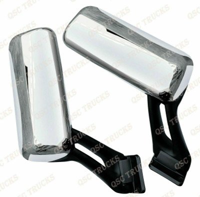 Up Door Mirror Assembly RH w/Motor & Heat Chrome for Peterbilt 579 2022