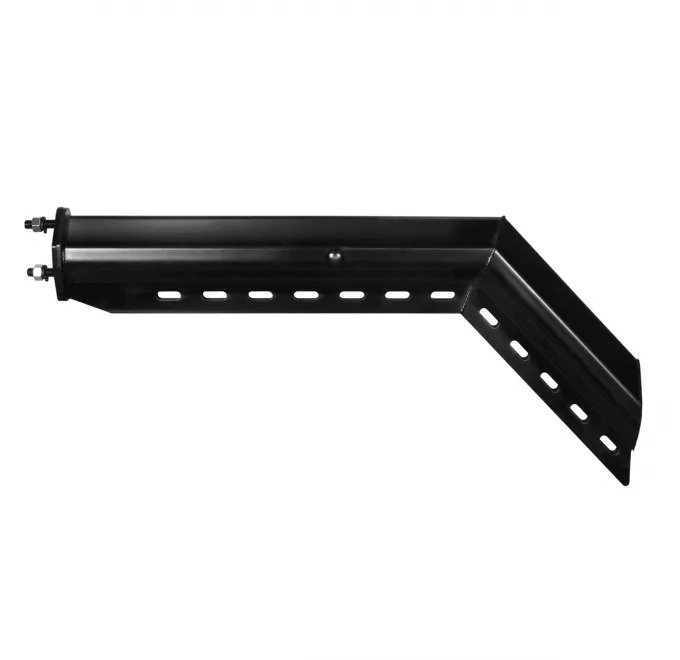 Mud Flap Hanger, 45° Angled, Black 30", 1.25 CTC (One Pair)