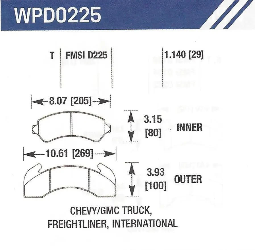 D225T Disc Pad
