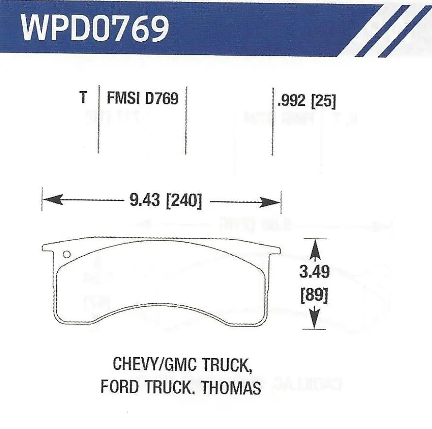 D769T Disc Pad