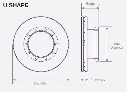 DWT003 Air Disc Rotor for Charter Buses with Knorr Bremse Brake