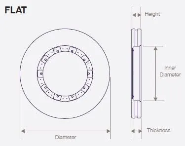 DWT004 Air Disc Rotor for Bendix Aluminum Splined Hubs