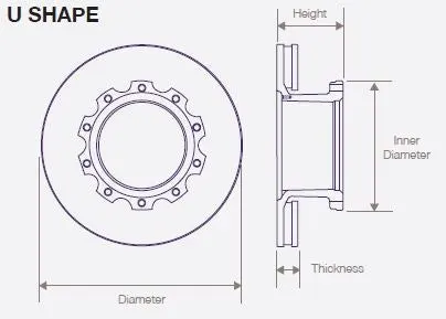 DWT006 Air Disc Rotor for MCI Buses for All Axles