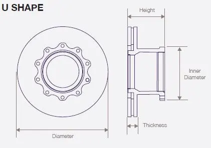 DWT008 Air Disc Rotor for MCI Bus Brake for All Axles