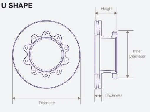 DWT014 Air Disc Rotor for Prevost Front & Tag Axle