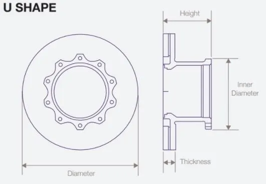DWT015 Air Disc Rotor for MCI & Meritor J&D Bus Drive Axle