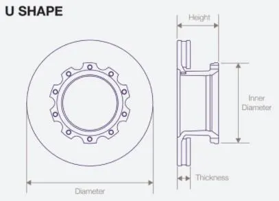 DWT021 Air Disc Rotor for Van Hool Front & Tag Axles
