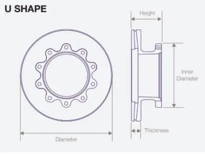 DWT022 Air Disc Rotor for Meritor & NABI/Gillig Bus