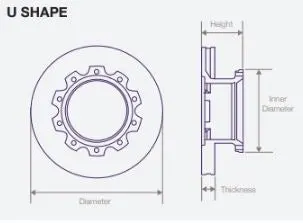 DWT027 Air Disc Rotor for Van Hool New Style Drive Axle