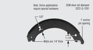 4515-Q New Steel Brake Shoe or Brake Shoe Kit