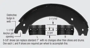 4515-XEM3 New Steel Brake Shoe or Brake Shoe Kit